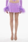 Adriana Hot Couture Pleated Chenille Miniskirt
