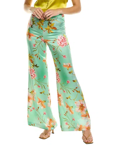 Adriana Iglesias Misty Garden Silk Pant In Green