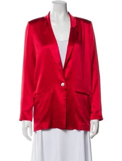 Pre-owned Adriana Iglesias Silk Blazer In Red