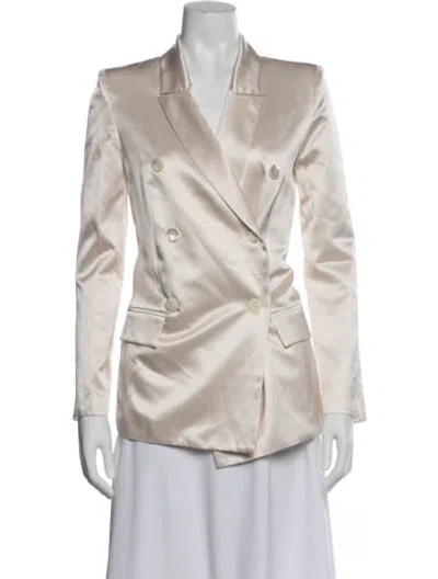 Pre-owned Adriana Iglesias Silk Blazer W/ Tags In White