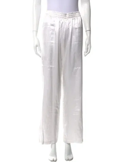 Pre-owned Adriana Iglesias Silk Wide Leg Pants W/ Tags In Neutral