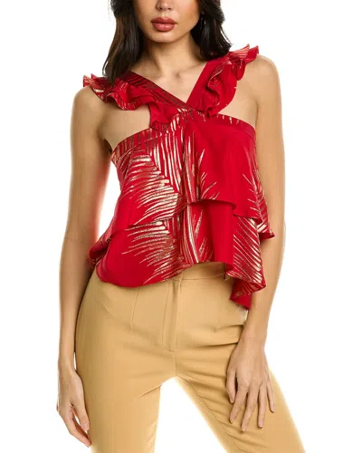 ADRIANA IGLESIAS VIENA SILK-BLEND TOP