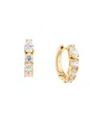 Adriana Orsini Women's 18k Goldplated & Cubic Zirconia Huggie Earrings In Brass