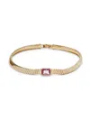 ADRIANA ORSINI WOMEN'S 18K GOLDPLATED & CUBIC ZIRCONIA OMEGA CHAIN BRACELET