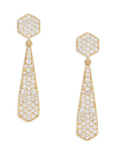 Adriana Orsini Women's 18k Goldplated & Cubic Zirconia Small Drop Earrings In Brass