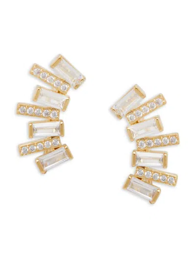 Adriana Orsini Women's 18k Goldplated & Cubic Zirconia Stacked Earrings In Brass