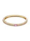 ADRIANA ORSINI WOMEN'S 18K GOLDPLATED BRASS, CUBIC ZIRCONIA & SYNTHETIC CORUNDUM BANGLE BRACELET