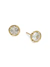 Adriana Orsini Women's 18k Goldplated Sterling Silver & Cubic Zirconia Bezel Stud Earrings In Silver