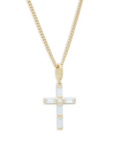 Adriana Orsini Women's 18k Goldplated Sterling Silver & Cubic Zirconia Cross Necklace