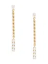 ADRIANA ORSINI WOMEN'S 18K GOLDPLATED STERLING SILVER & CUBIC ZIRCONIA TWIST ROPE EARRINGS