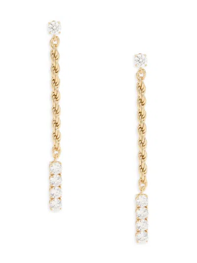 Adriana Orsini Women's 18k Goldplated Sterling Silver & Cubic Zirconia Twist Rope Earrings