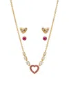 Adriana Orsini Women's 3-piece Vday Capsule Stud Earrings & Necklace Set