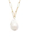 ADRIANA ORSINI WOMEN'S ALEXANDRIA 18K GOLDPLATED STERLING SILVER & 18-22MM FRESHWATER PEARL PENDANT NECKLACE