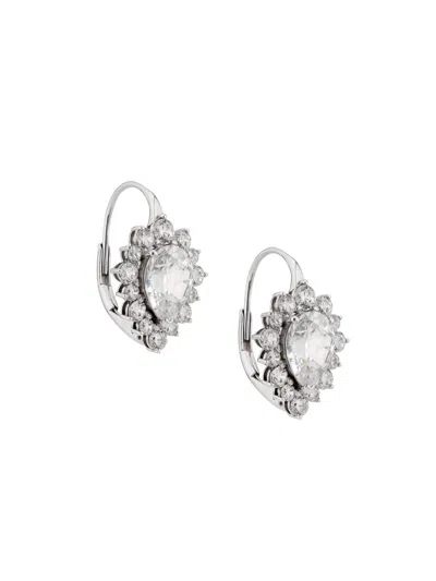 Adriana Orsini Women's Anna 18k-gold-plated & Cubic Zirconia Pear-cut Drop Earrings In Silver