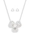 Adriana Orsini Women's Bella 2-piece White Rhodium Plated & Cubic Zirconia Earrings & Necklace Set In White