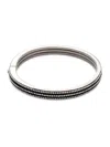 Adriana Orsini Women's Black Rhodium Plated & Cubic Zirconia Pave Bangle Bracelet In Black