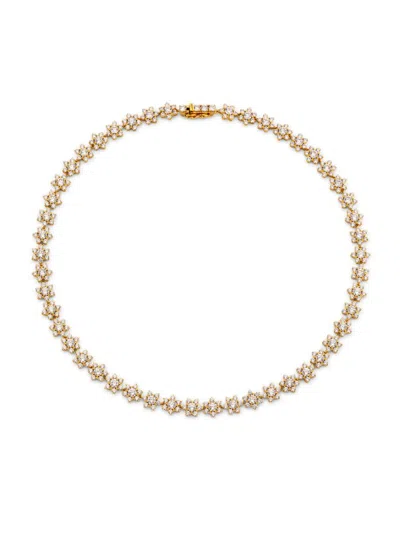 Adriana Orsini Women's Dahlia 18k Gold-plated & Cubic Zirconia Cluster Collar Necklace