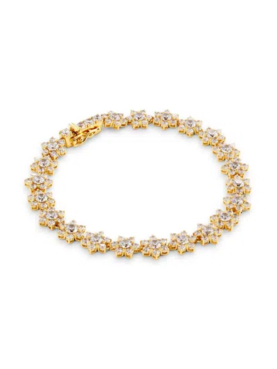Adriana Orsini Women's Dahlia Floral 18k Gold-plated & Cubic Zirconia Line Bracelet