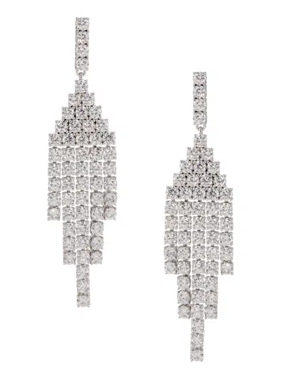 Adriana Orsini Women's Diana Rhodium-plated & Cubic Zirconia Chandelier Earrings In Metallic
