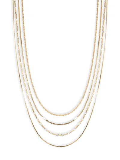 Adriana Orsini Women's Gemme 18k Goldplated Multistrand Necklace In Brass