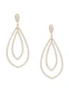 ADRIANA ORSINI WOMEN'S GOLDTONE & CUBIC ZIRCONIA DOUBLE DROP EARRINGS