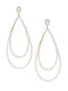 Adriana Orsini Women's Goldtone & Cubic Zirconia Double Oblong Drop Earrings In Metal