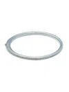 Adriana Orsini Women's Gunmetal-tone & Cubic Zirconia Bangle Bracelet In Gunmetal