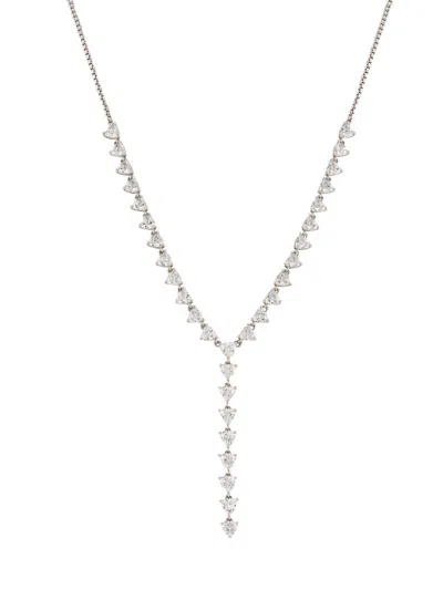Adriana Orsini Women's Gwen Rhodium-plated & Cubic Zirconia Y Necklace In Silver