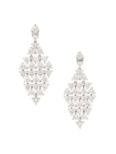 Adriana Orsini Women's Gwen Sterling Silver & Cubic Zirconia Kite-shaped Drop Earrings In Metallic