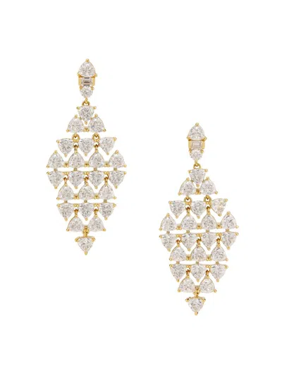Adriana Orsini Women's Gwen Sterling Silver & Cubic Zirconia Kite-shaped Drop Earrings In Gold