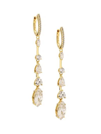 Adriana Orsini Women's Impress Sterling Silver & Cubic Zirconia Linear Drop Earrings In Gold