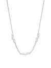 ADRIANA ORSINI WOMEN'S LAVANDE RHODIUM PLATED CUBIC ZIRCONIA NECKLACE