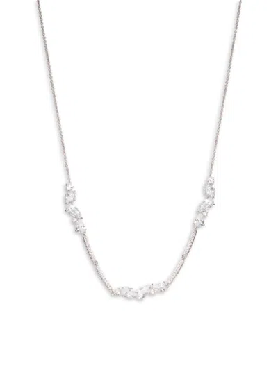 Adriana Orsini Women's Lavande Rhodium Plated Cubic Zirconia Necklace In Brass