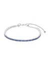 Adriana Orsini Women's Love All Single Rhodium Plated Sterling Silver & Cubic Zirconia Slider Bracelet In Silver
