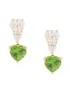 Adriana Orsini Women's Real Love 18k Goldplated Sterling Silver & Cubic Zirconia Heart Drop Earrings In Silver