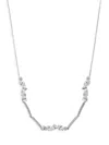 ADRIANA ORSINI WOMEN'S RHODIUM PLATED & CUBIC ZIRCONIA BAR NECKLACE