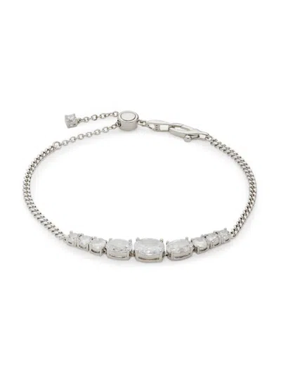 Adriana Orsini Women's Rhodium Plated & Cubic Zirconia Bracelet In Brass