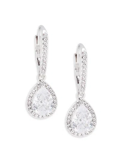 Adriana Orsini Women's Rhodium Plated & Cubic Zirconia Drop Earrings In Brass