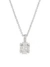 Adriana Orsini Women's Rhodium Plated & Cubic Zirconia Necklace/16" In Brass