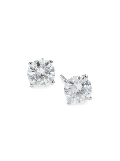 Adriana Orsini Women's Rhodium Plated Silver Sterling & Cubic Zirconia Stud Earrings