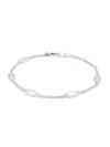 ADRIANA ORSINI WOMEN'S RHODIUM PLATED STERLING SILVER & CUBIC ZIRCONIA CHAIN BRACELET