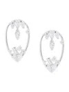 Adriana Orsini Women's Rhodium Plated Sterling Silver & Cubic Zirconia Drop Earrings In Silver