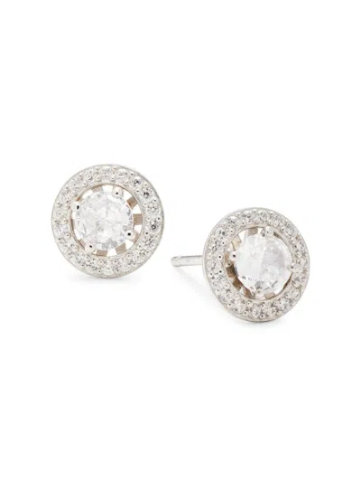 Adriana Orsini Women's Rhodium Plated Sterling Silver & Cubic Zirconia Stud Earrings