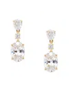 Adriana Orsini Women's Skyline 18k Goldplated & Cubic Zirconia Oval Drop Earrings In Brass