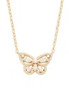 ADRIANA ORSINI WOMEN'S SPRING FLING 18K GOLDPLATED STERLING SILVER & CUBIC ZIRCONIA BUTTERFLY NECKLACE