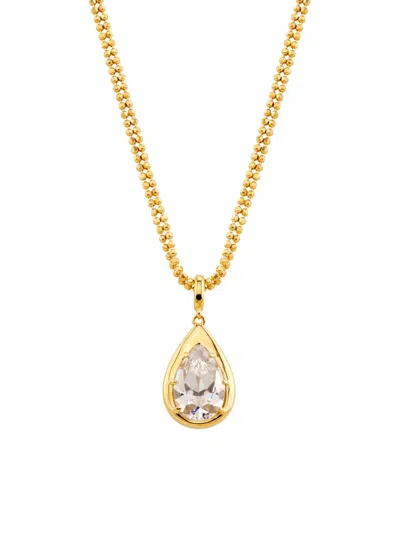 Adriana Orsini Women's Sunny Cubic Zirconia Teardrop Pendant Necklace In Gold