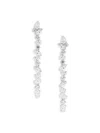 ADRIANA ORSINI WOMEN'S TEZORO RHODIUM PLATED & CUBIC ZIRCONIA DROP EARRINGS