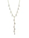 Adriana Orsini Women's Veritas Shaky 18k Goldplated Sterling Silver & Cubic Zirconia Lariat In Silver