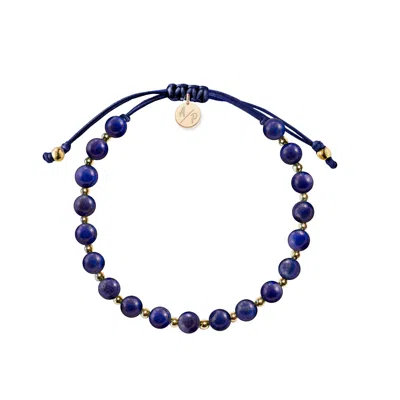 Adriana Pappas Designs Men's Lapis Bracelet - Gold Filled In Yellow