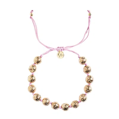 Adriana Pappas Designs Women's Bella Bracelet On Colored Cord - Pink